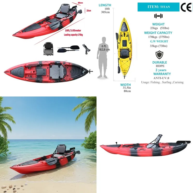 Fishing Kayak Sit In - قارب كاياك للصيد بمقعد واحد بطول